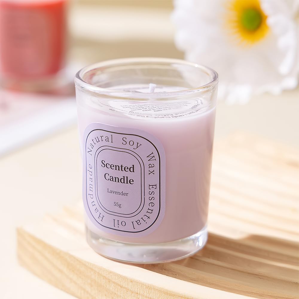 Lavender Scented Soy Jar Candle, 55 g
