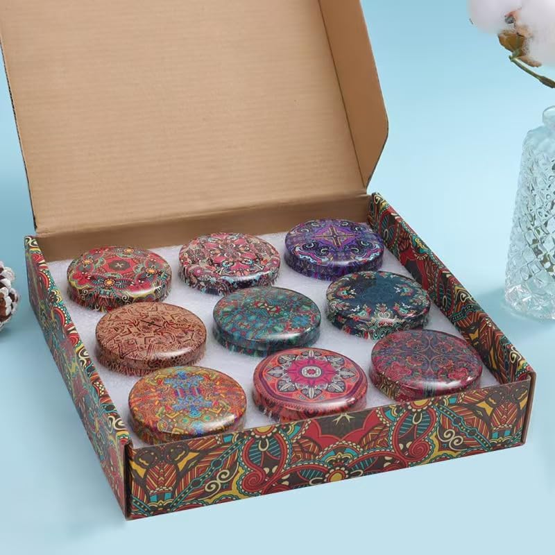 Scented Soy Candle Tin Set, 9 Scents