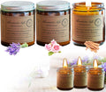 Amber Glass Jar Scented Candles, Set of 3