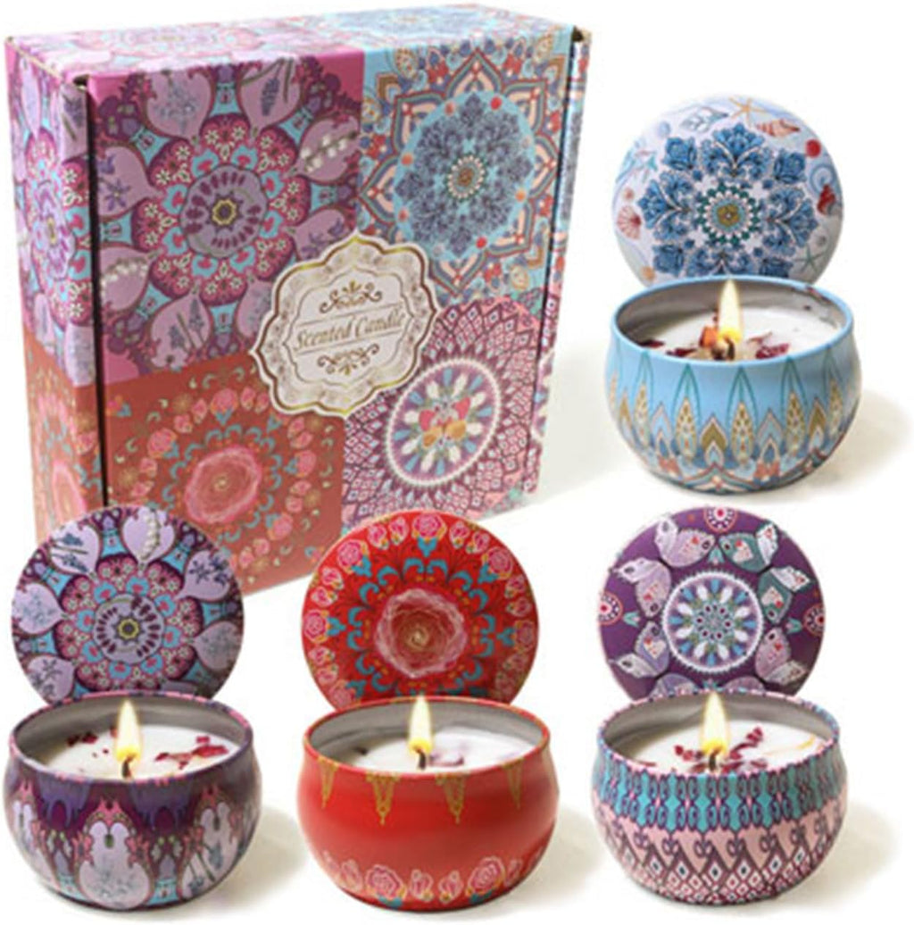 Scented Soy Candle Tin Set, 9 Scents