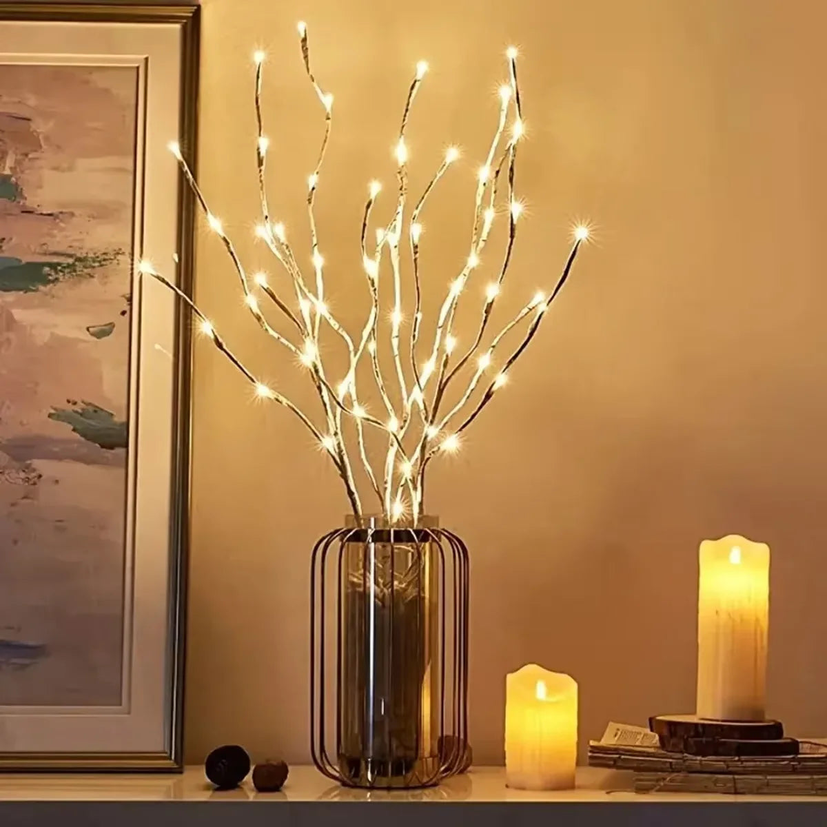 White Birch Branch LED Light, 20 LED