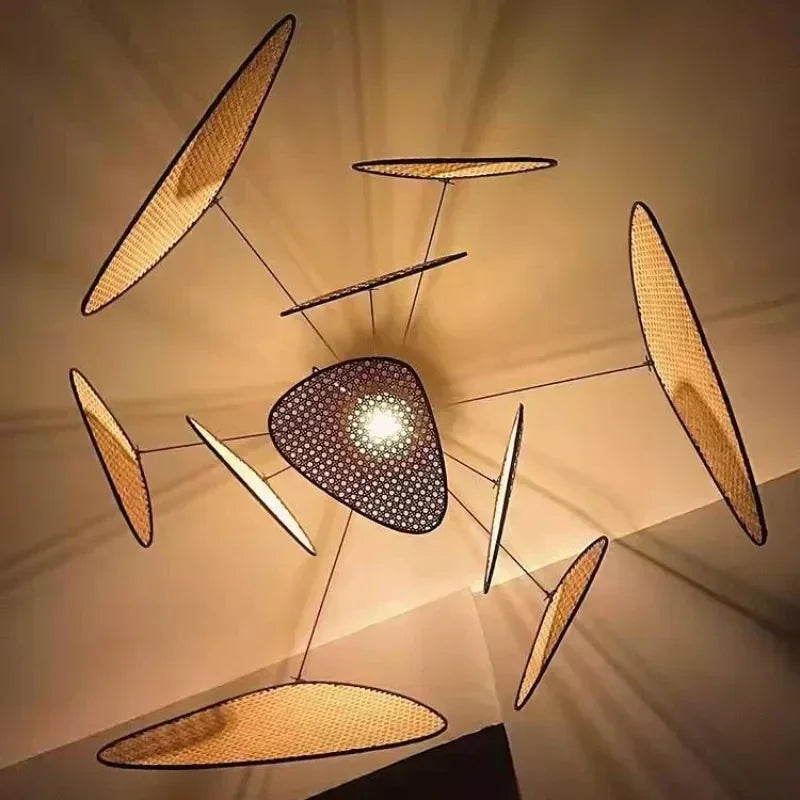 Cane Petal Pendant Light