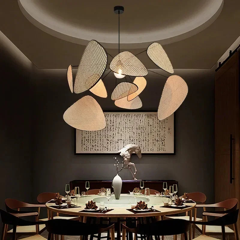 Cane Petal Pendant Light