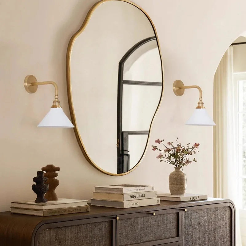 Brass Bridge Pendant Light with Cone Shades