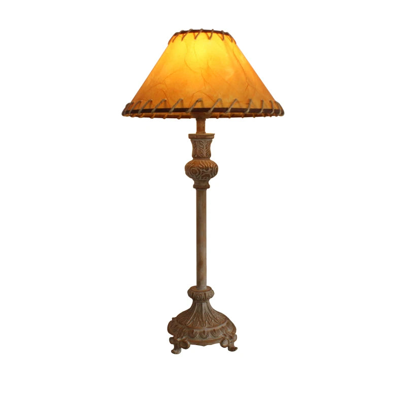 Whitewashed Turned Floor Lamp