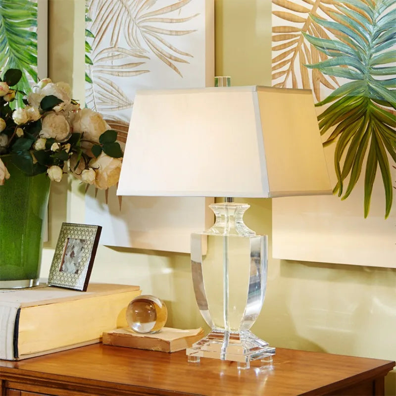 Crystal Urn Table Lamp