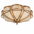 Brass Scalloped Glass Ceiling Light